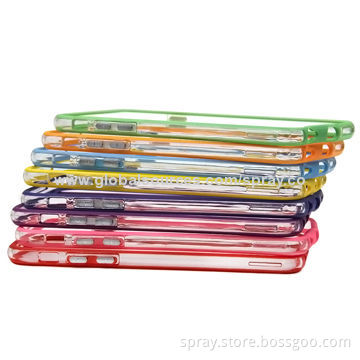 Flexible Gel 2 Tone Frame Bumper TPU Hybrid Case Cover for iPhone, Lightweight